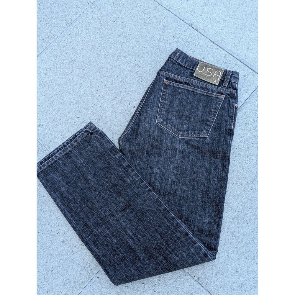 John Varvatos U.S.A. Jeans Mens 36x34 Charcoal Wash Straight Leg Denim